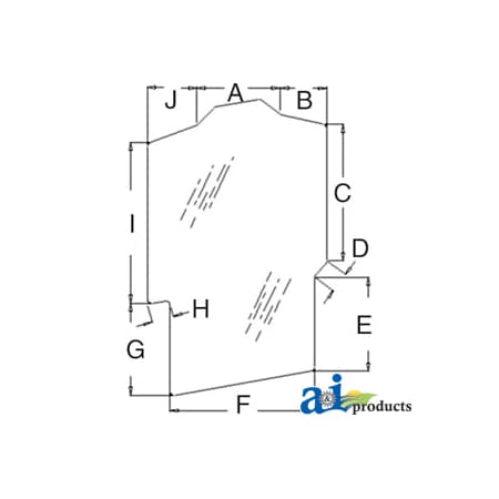 A & I Products Glass, Windshield 48" x35" x2" A-86988661